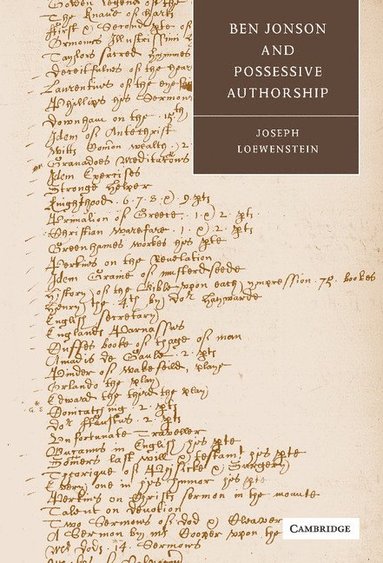 bokomslag Ben Jonson and Possessive Authorship