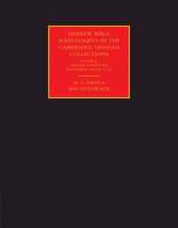 bokomslag Hebrew Bible Manuscripts in the Cambridge Genizah Collections: Volume 3, Taylor-Schechter Additional Series 1-31