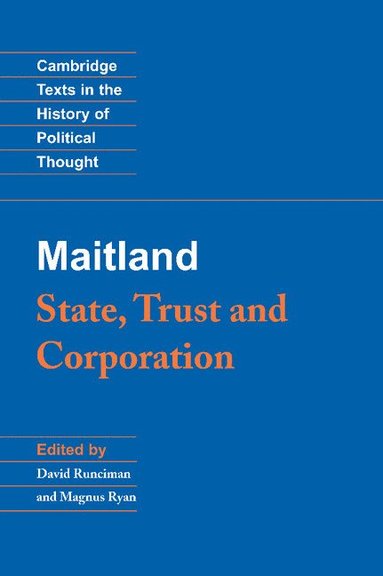 bokomslag Maitland: State, Trust and Corporation