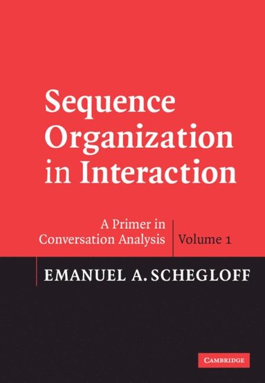 bokomslag Sequence Organization in Interaction: Volume 1