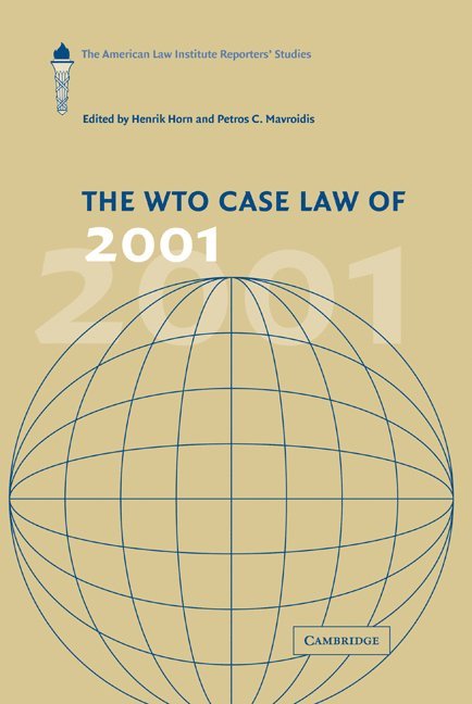 The WTO Case Law of 2001 1