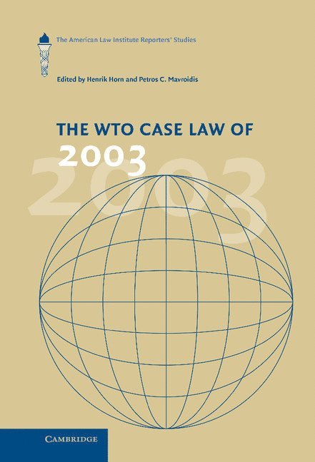 The WTO Case Law of 2003 1