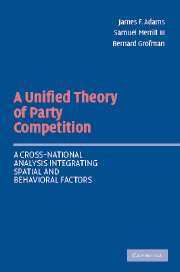 James F. Adams, Samuel Merrill III, Bernard Grofman - A Unified Theory of Party Competition, Inbunden
