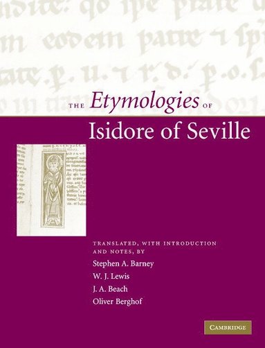 bokomslag The Etymologies of Isidore of Seville