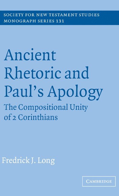 Ancient Rhetoric and Paul's Apology 1