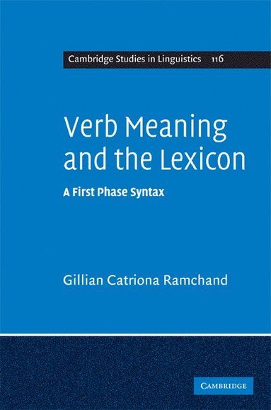 bokomslag Verb Meaning and the Lexicon