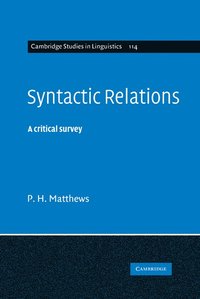 bokomslag Syntactic Relations