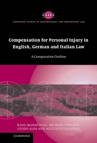 bokomslag Compensation for Personal Injury in English, German and Italian Law