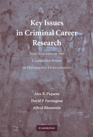 Alex R. Piquero, David P. Farrington, Alfred Blumstein - Key Issues in Criminal Career Research, Inbunden