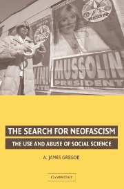 A. James Gregor, Berkeley) Gregor, A. James (University of California, A James Gregor - The Search for Neofascism, Inbunden