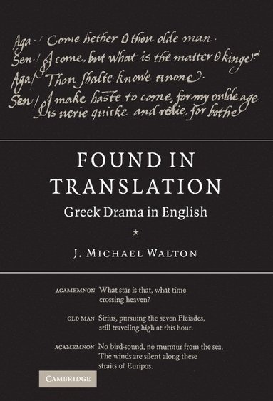 bokomslag Found in Translation: Greek Drama in English
