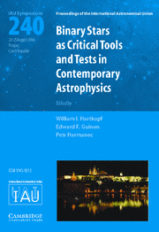 Binary Stars as Critical Tools and Tests in Contemporary Astrophysics (IAU S240) 1