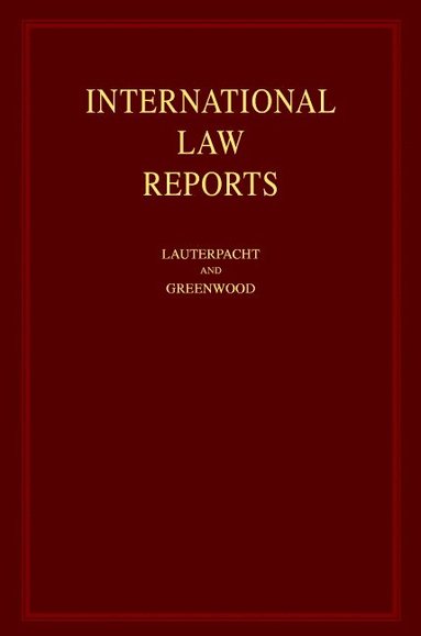 bokomslag International Law Reports