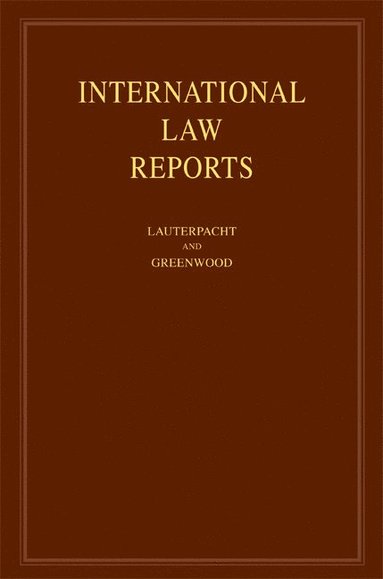 bokomslag International Law Reports: Volume 134