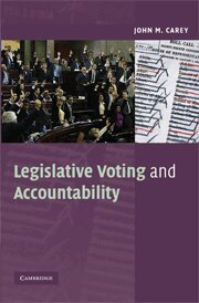 John M. Carey - Legislative Voting and Accountability, Inbunden