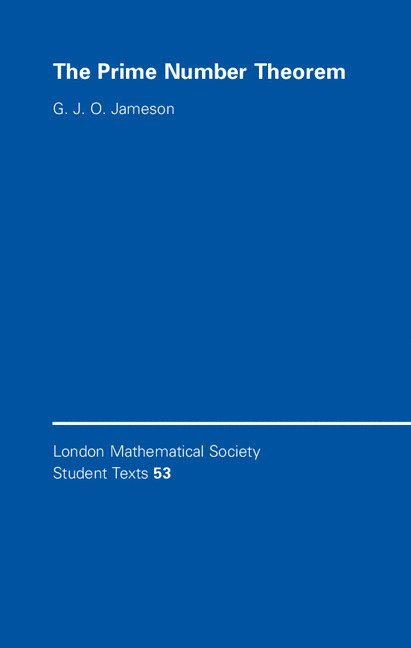 G. J. O. (Lancaster University) Jameson, G. J. O. Jameson - The Prime Number Theorem, Häftad
