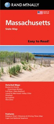 bokomslag Rand McNally Easy to Read Folded Map: Massachusetts State Map