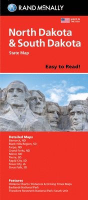 Rand McNally Easy to Read Folded Map: North Dakota, South Dakota State Map 1