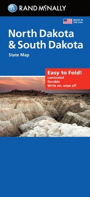 bokomslag Rand McNally Easy to Fold: North Dakota, South Dakota Laminated Map