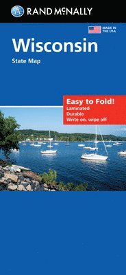 bokomslag Rand McNally Easy to Fold: Wisconsin State Laminated Map