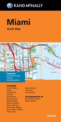 bokomslag Rand McNally Folded Map: Miami Street Map