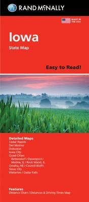 bokomslag Rand McNally Easy to Read Folded Map: Iowa State Map