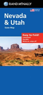 bokomslag Rand McNally Easy to Fold: Nevada & Utah State Laminated Map