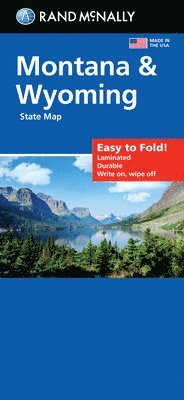 bokomslag Rand McNally Easy to Fold: Montana, Wyoming Laminated Map