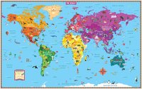 bokomslag Rand McNally Kids' Illustrated World Wall Map - Folded