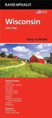 bokomslag Rand McNally Easy to Read: Wisconsin State Map