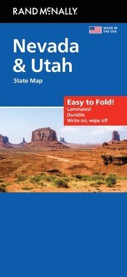 bokomslag Rand McNally Easy to Fold: Nevada & Utah State Laminated Map