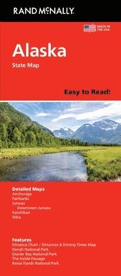 bokomslag Rand McNally Easy to Read: Alaska State Map