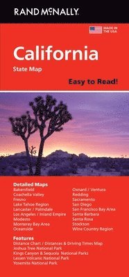 bokomslag Rand McNally Easy to Read: California State Map