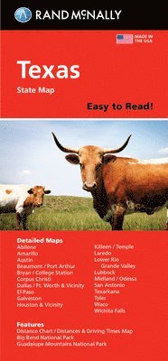 bokomslag Rand McNally Easy to Read: Texas State Map