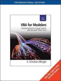 bokomslag VBA for Modelers International Student Edition 3rd Edition