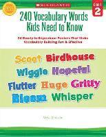 bokomslag 240 Vocabulary Words Kids Need to Know: Grade 2