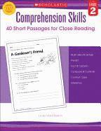 bokomslag Comprehension Skills: 40 Short Passages for Close Reading: Grade 2