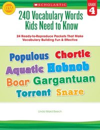bokomslag 240 Vocabulary Words Kids Need to Know: Grade 4: 24 Ready-To-Reproduce Packets Inside!