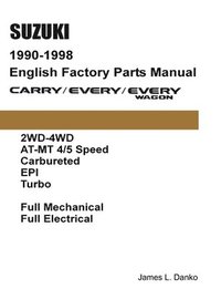 bokomslag Suzuki Carry & Every 1990-1998 English Factory Parts Catalogue