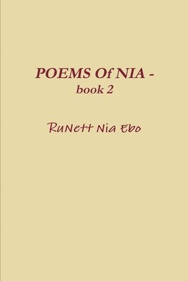 bokomslag POEMS Of NIA - Book 2