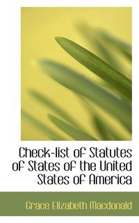 bokomslag Check-List of Statutes of States of the United States of America