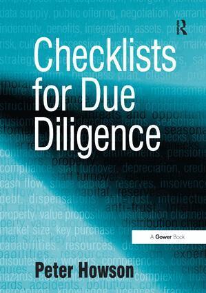 Peter Howson - Checklists for Due Diligence, Häftad