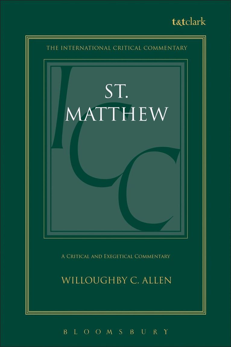Willoughby C. Allen, Christopher M. Tuckett - St. Matthew, Inbunden