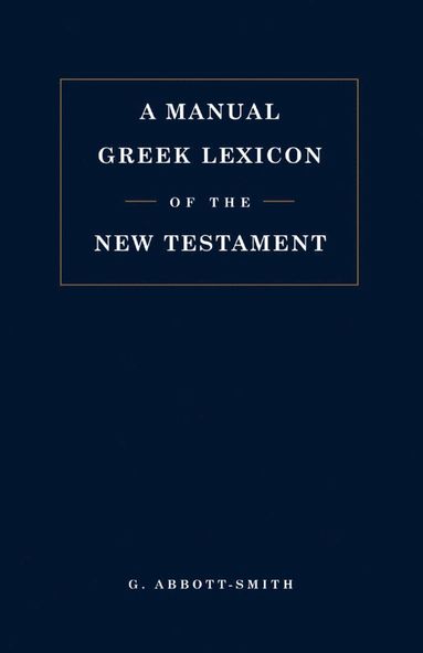 bokomslag Manual Greek Lexicon of the New Testament