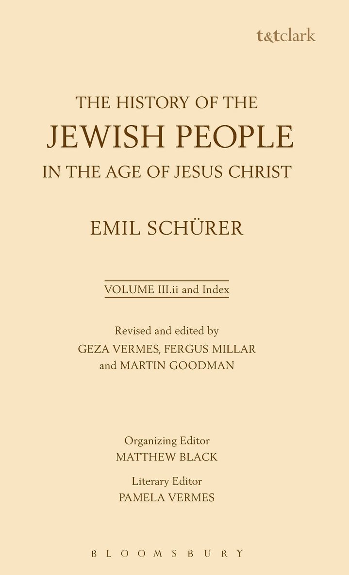 The History of the Jewish People in the Age of Jesus Christ: Volume 3.ii and Index 1