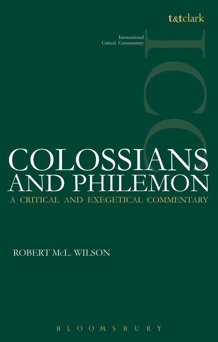 Robert McL Wilson, Robert MCL Wilson, Christopher M. Tuckett - Colossians and Philemon (ICC), Häftad