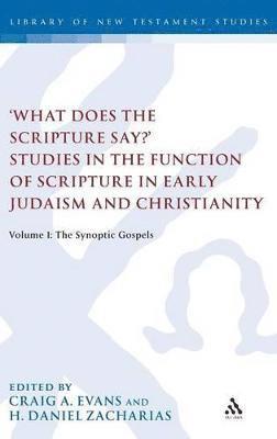 What Does the Scripture Say?' Studies in the Function of Scripture in Early Judaism and Christianity 1