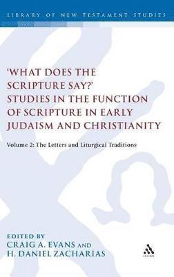 What Does the Scripture Say?' Studies in the Function of Scripture in Early Judaism and Christianity 1