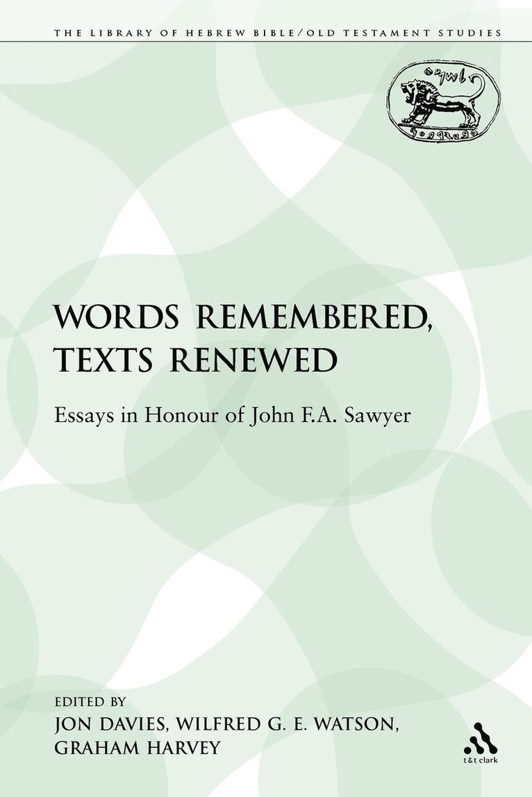 Words Remembered, Texts Renewed 1