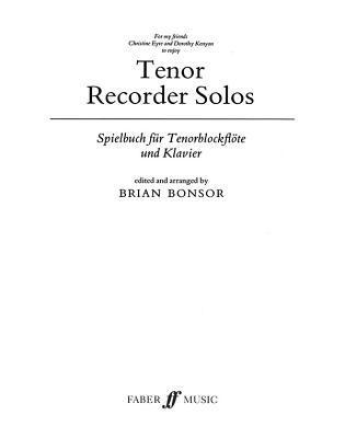bokomslag Tenor Recorder Solos